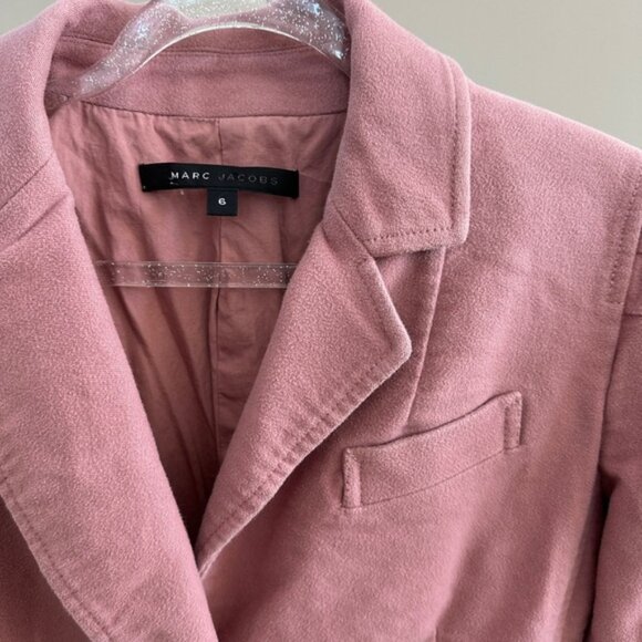 Vintage Marc Jacobs Pink Brushed One-Button Blazer Women’s Size 6 - Picture 4 of 7